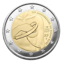 2 euros commémorative France 2017 - Ruban rose.