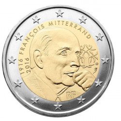 2 euros commémorative France 2016 - François Mitterrand.