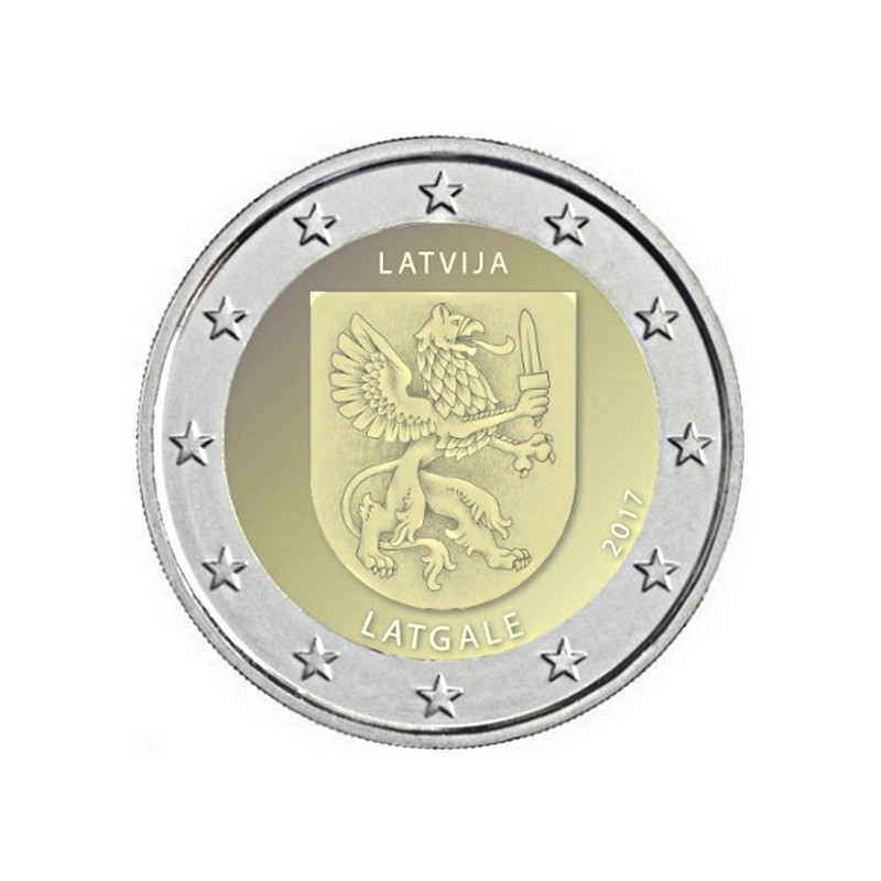 2 euros commémorative Lettonie 2017 - Armoirie de Latgale.