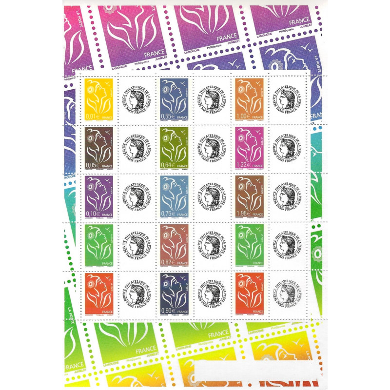 Feuillet de timbres personnalisés Marianne Lamouche - Cérès N°F3925A neuf**.