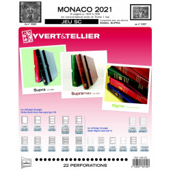 Jeux SC timbres de Monaco 2021 avec pochettes de protection.