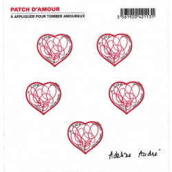 Feuillet de 5 timbres Saint Valentin Patch d'Amour N°F648A.