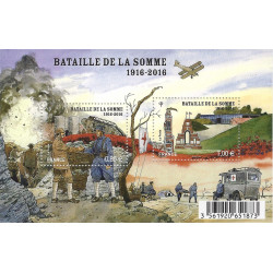 Feuillet de 2 timbres Bataille de la Somme F5075 neuf**.