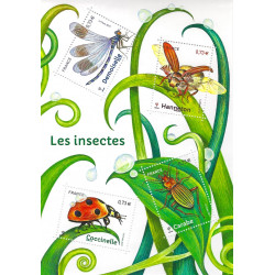 Feuillet de 4 timbres Insectes de nos jardins F5148 neuf**.