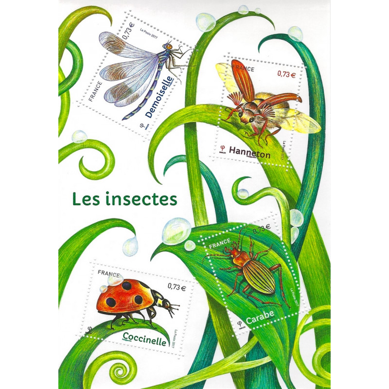 Feuillet de 4 timbres Insectes de nos jardins N°F5148 neuf**.