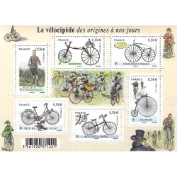 Feuillet de 6 timbres Le Vélocipède N°F4555 neuf**.