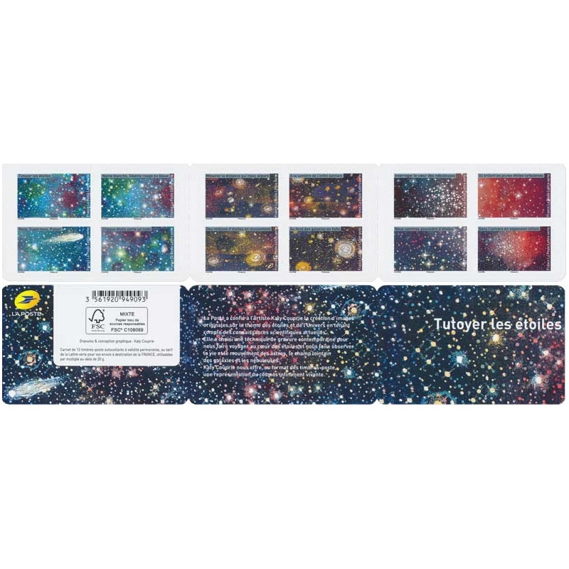 Timbres autoadhésifs de France N°2049-2060, Les étoiles.