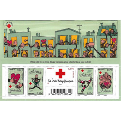 Feuillet de 5 timbres Croix-Rouge Française N°F4699 neuf**.