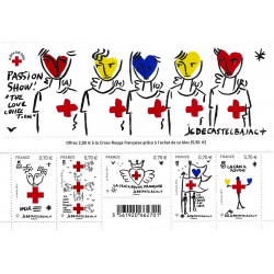 Feuillet de 5 timbres Croix-Rouge Française F5106 neuf**.