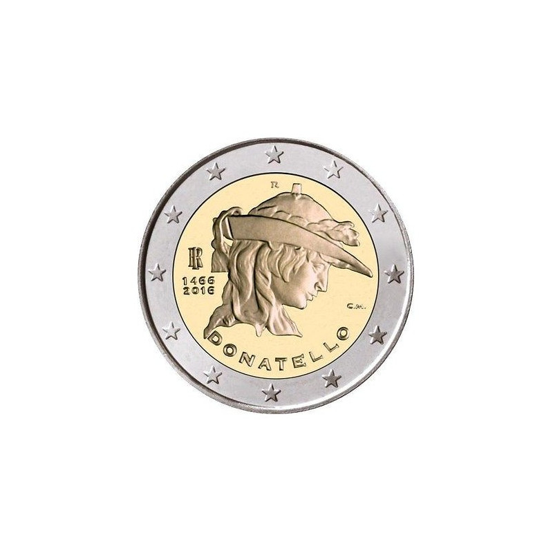 2 euros commémorative Italie 2016 - Donatello.