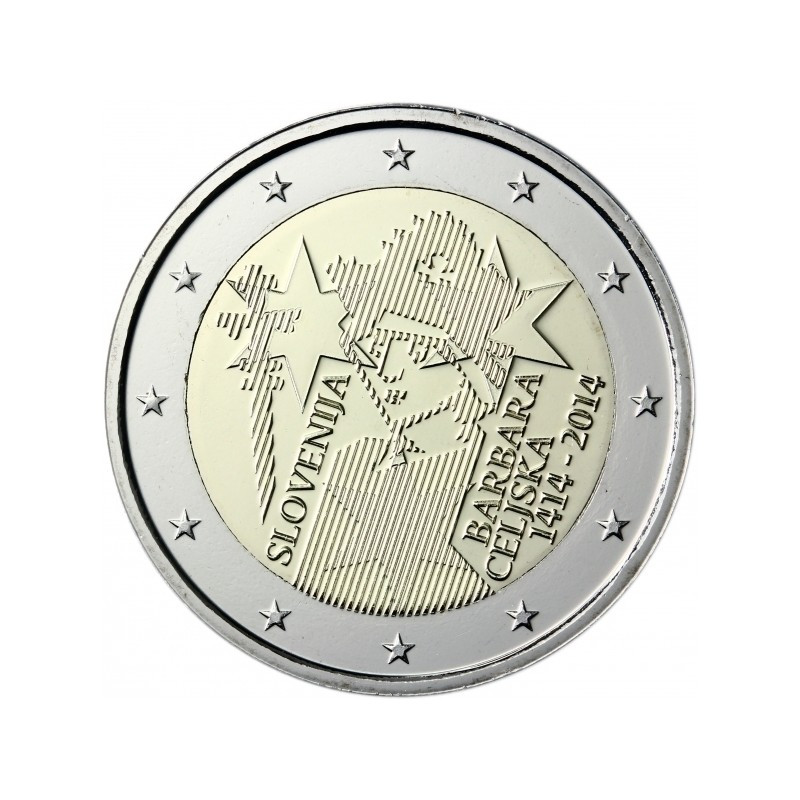 2 euros commémorative Slovénie 2014 - Barbara de Cillei.