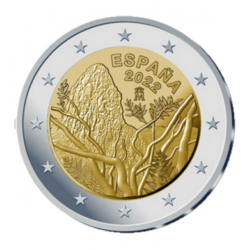 2 euros commémorative Espagne 2022 -  Parc national Garajonay.