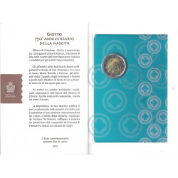 2 euros commémorative Saint Marin 2017 - Giotto en coffret BU.