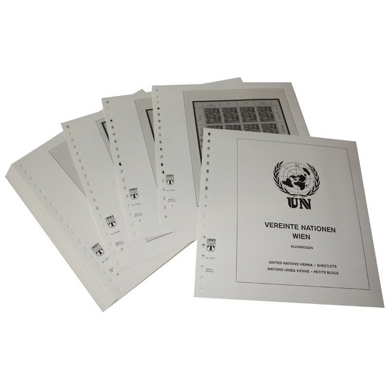 Feuilles préimprimées Lindner-T Nations Unies Vienne Petits blocs 2019-2024.
