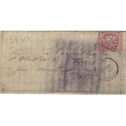 Boule de Moulins enveloppe de Loudun 2 janvier 1871 pour Paris. R