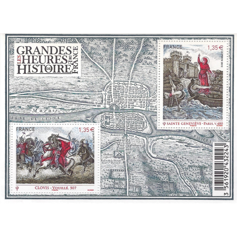 Feuillet de 2 timbres Sainte Geneviève N°F4704 neuf**.