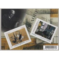 Feuillet de 2 timbres Georges Braque N°F4800 neuf**.