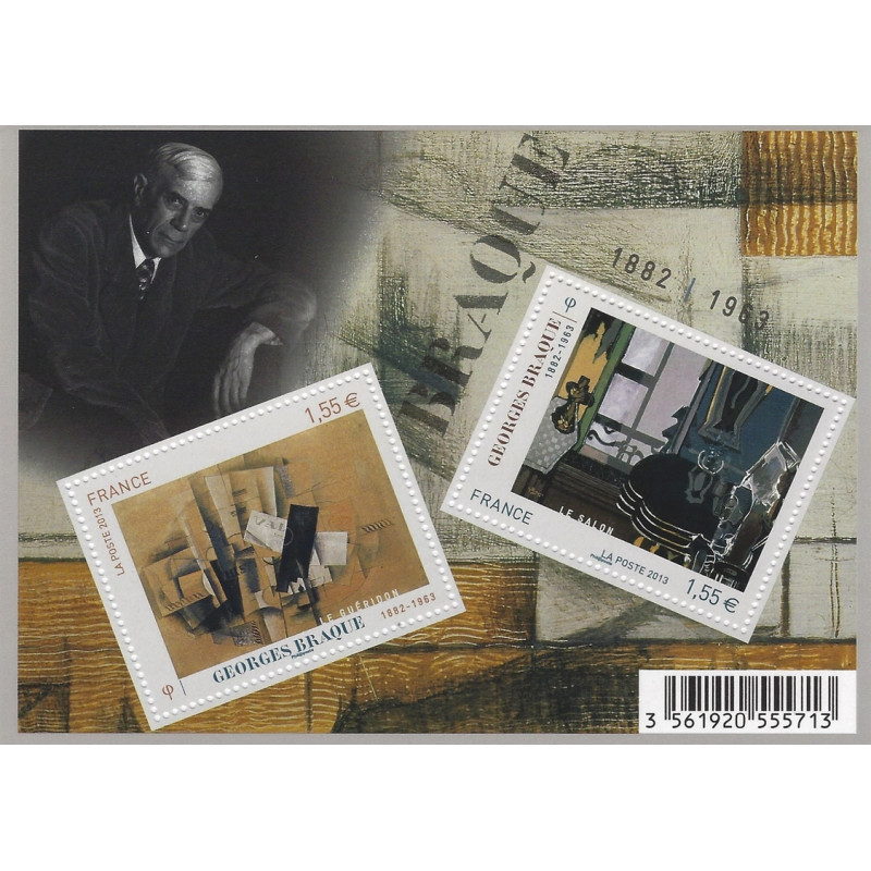Feuillet de 2 timbres Georges Braque N°F4800 neuf**.