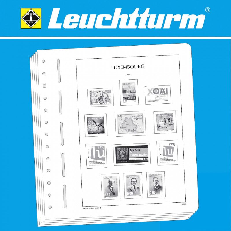 Feuilles pré imprimées Leuchtturm Luxembourg 2021.