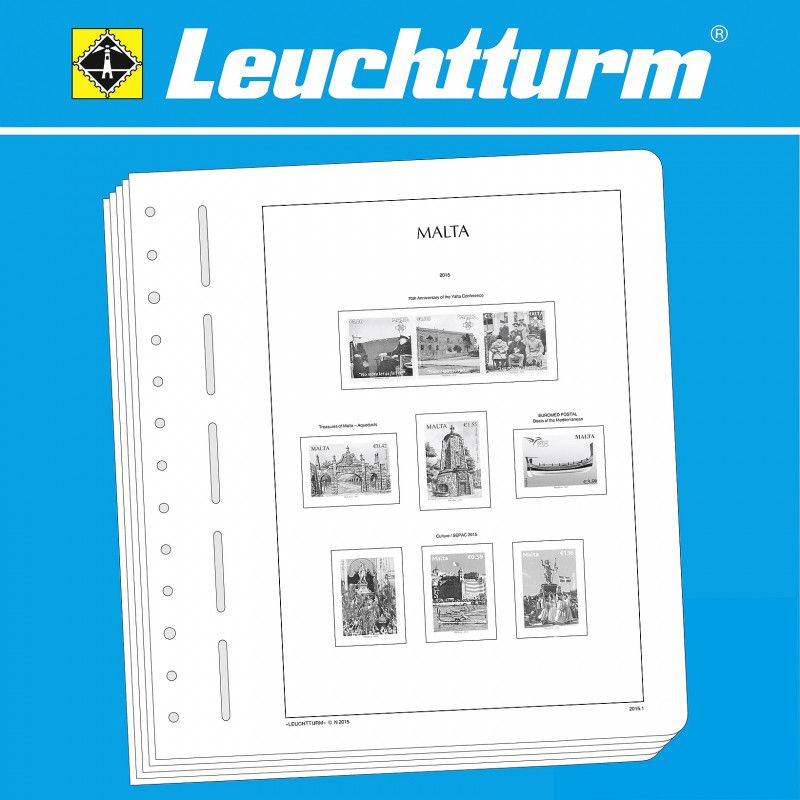 Feuilles pré imprimées Leuchtturm Malte 2021.