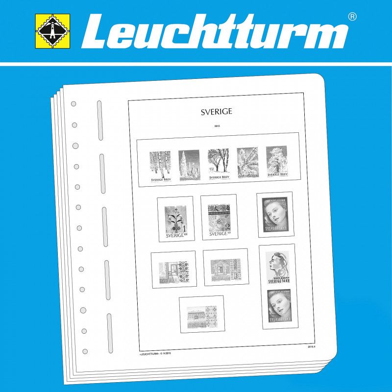 Feuilles pré imprimées Leuchtturm Suède 2021.