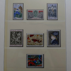 Collection timbres de France 1965-1974 neufs** en album Lindner.