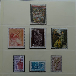 Collection timbres de France 1965-1974 neufs** en album Lindner.