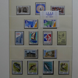 Collection timbres de France 1990-1996 neufs** en album Lindner.