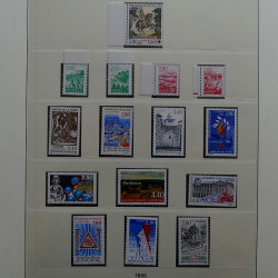 Collection timbres de France 1990-1996 neufs** en album Lindner.