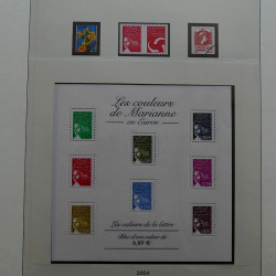 Collection timbres de France 2002-2004 neufs** en album Lindner.