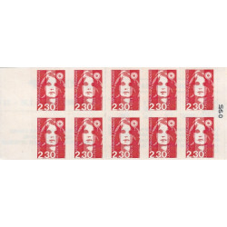 Carnet de 10 timbres Marianne de Briat Jeux olympiques d'hiver N°2630-C2.