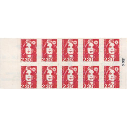 Carnet de 10 timbres Marianne de Briat Jeux olympiques d'hiver.
