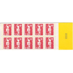 Carnet de 10 timbres Marianne de Briat 2629-C1.