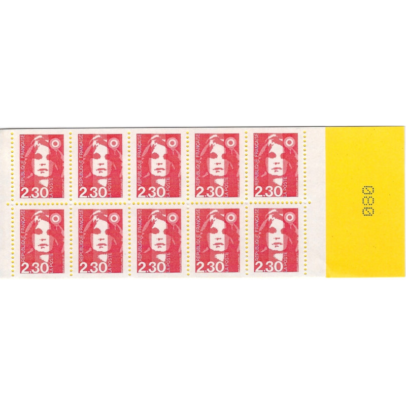 Carnet de 10 timbres Marianne de Briat 2629-C1.