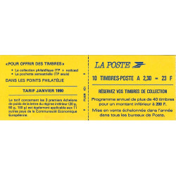 Carnet de 10 timbres Marianne de Briat N°2629-C1.