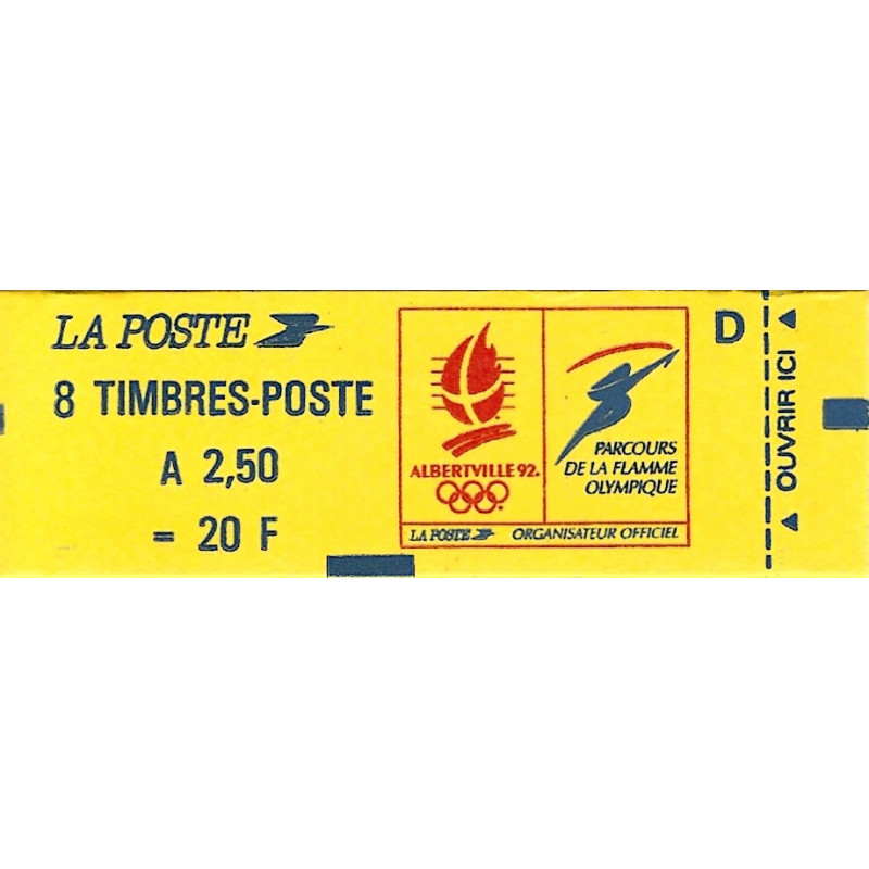 Carnet de 8 timbres Marianne de Briat D - Albertville 92 N°2715-C1.