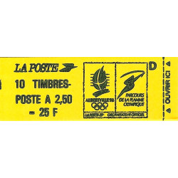 Carnet de 10 timbres Marianne de Briat D - Albertville 92 N°2715-C4A.