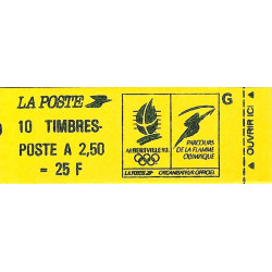 Carnet de 10 timbres Marianne de Briat G - Albertville 92 N°2715-C5A.