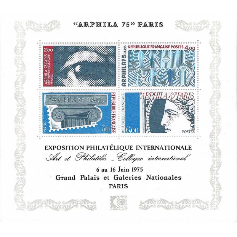 Bloc-feuillet de timbres N°7b Arphila neuf**.