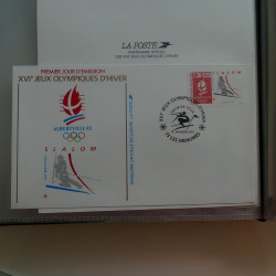 Collection entiers, cartes commémoratifs de France en 2 albums.