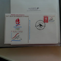 Collection entiers, cartes commémoratifs de France en 2 albums.