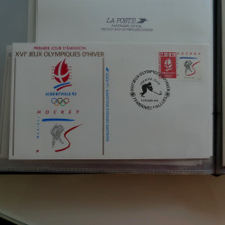 Collection entiers, cartes commémoratifs de France en 2 albums.