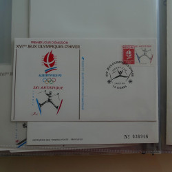 Collection entiers, cartes commémoratifs de France en 2 albums.