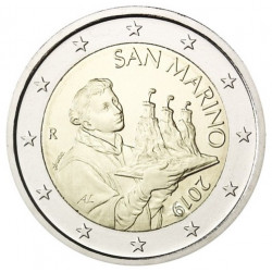 2 euros face commune Saint Marin 2019.
