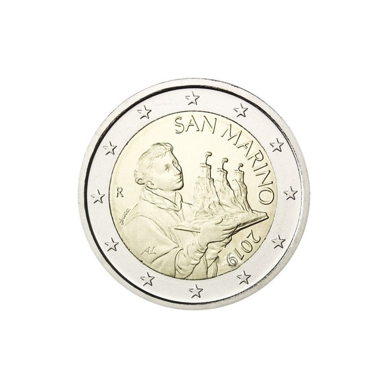 2 euros face commune Saint Marin 2019.