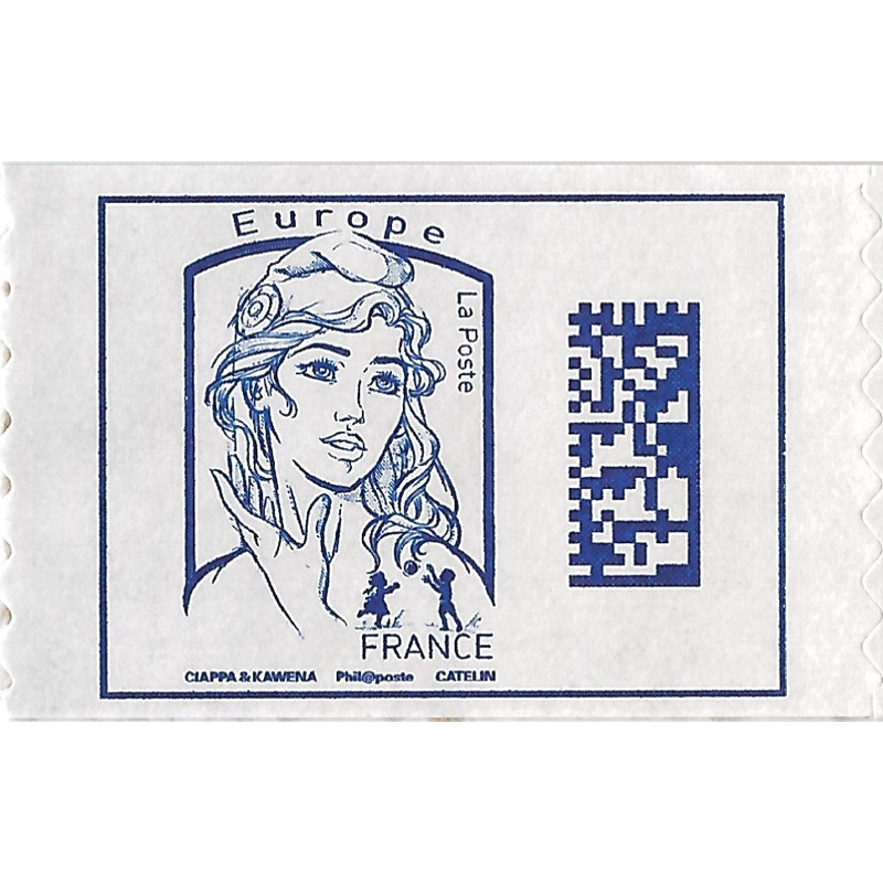 Timbre autoadhésif de France N°1216A - Marianne Datamatrix.