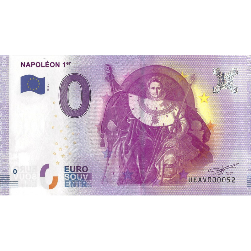 Billet Euro Souvenir 0 € – Napoléon Ier – 2016.