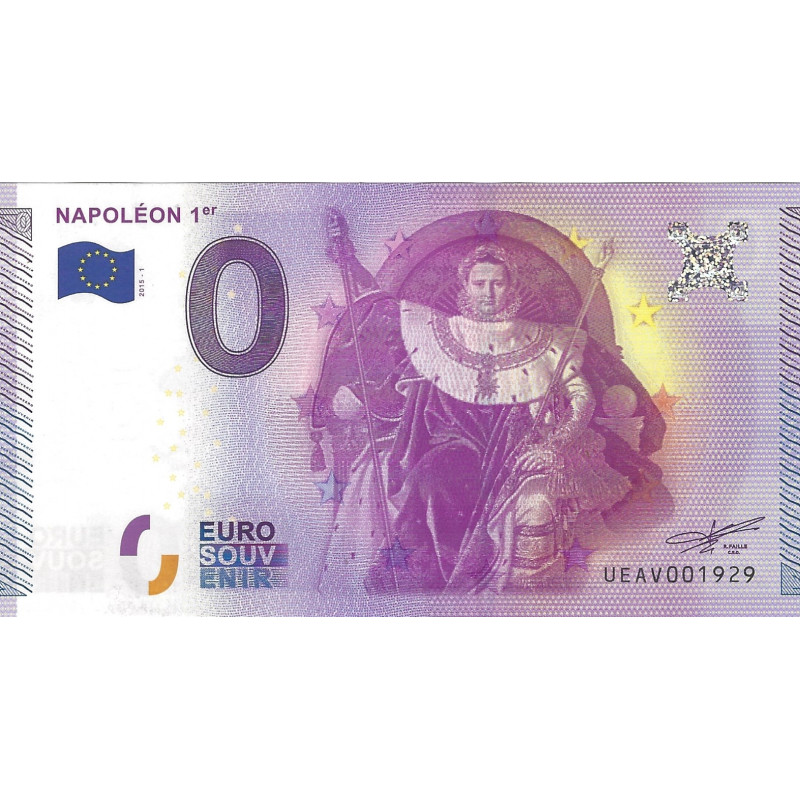 Billet Euro souvenir Napoléon premier 2015.