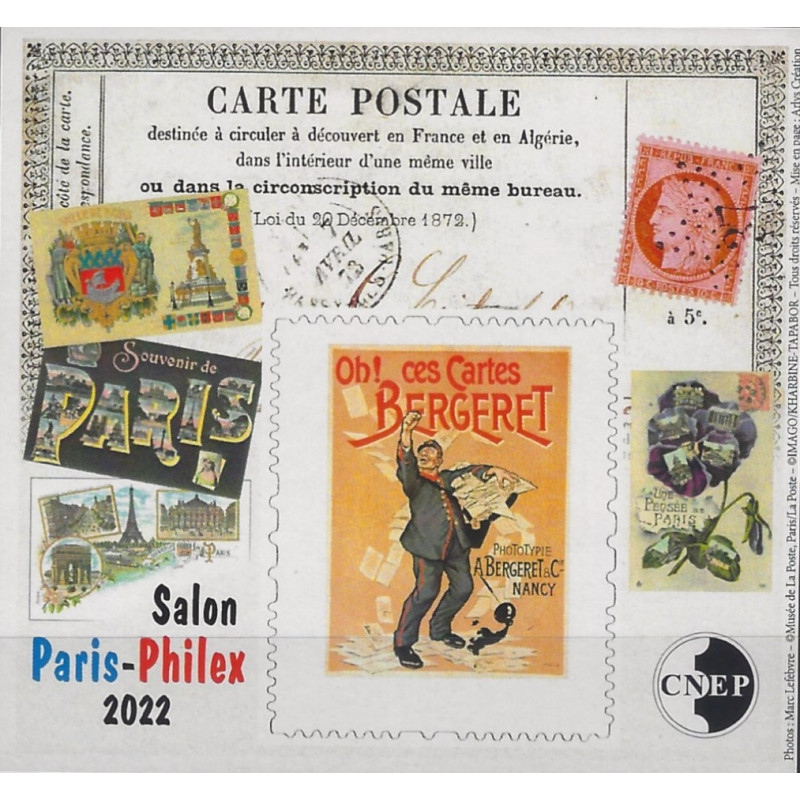 Bloc C.N.E.P. N°89a La carte postale 2022 non dentelé.