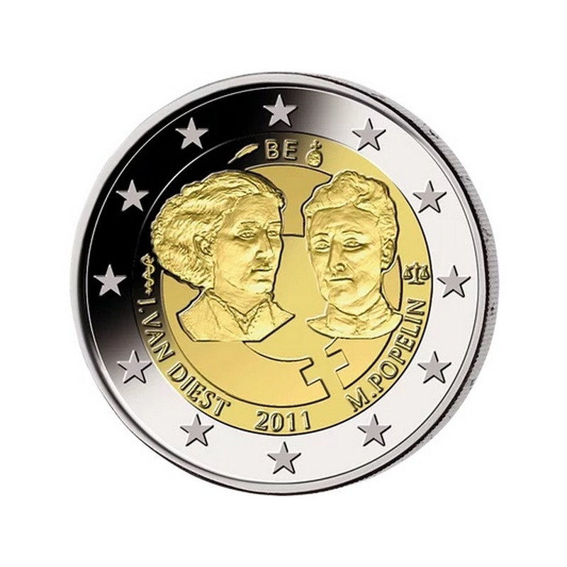2 euros commémorative Belgique 2011 - Journée internationale des femmes.